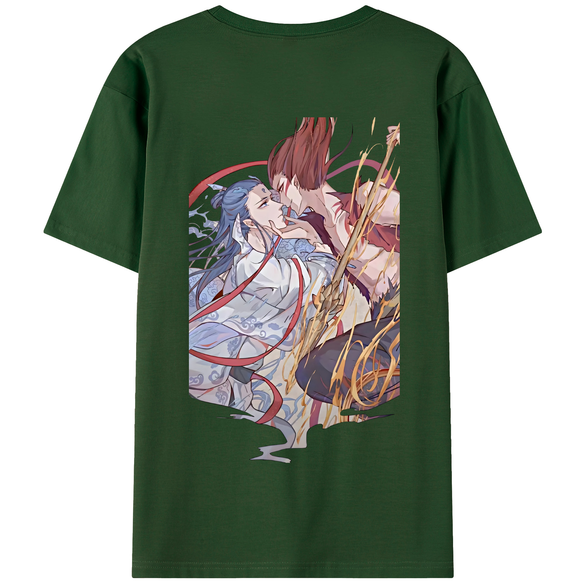 （画像用） Ne Zha 2 ナタ 魔童の大暴れ 綿100％半袖Tシャツ（背面プリント）